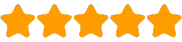 Five orange stars representing customer ratings for Fresh Air First HVAC and air duct cleaning services.